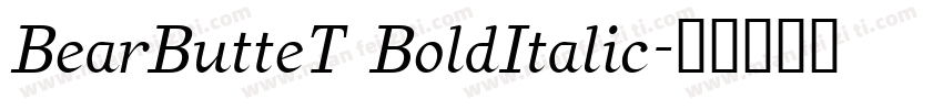 BearButteT BoldItalic字体转换